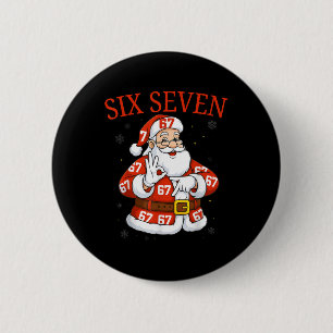 Chapa Redonda De 5 Cm Santa Divertido 67 Seis Siete Meme Navidad Te