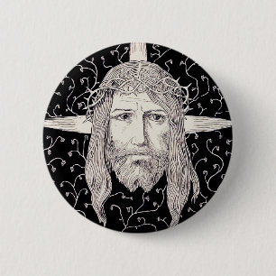 Chapa Redonda De 5 Cm Santa Faz de Jesucristo