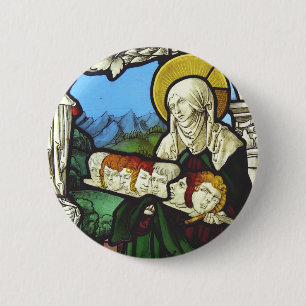Chapa Redonda De 5 Cm Santa Felicitas y las cabezas de sus siete hijos