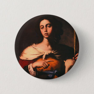 Chapa Redonda De 5 Cm Santa Inés (por Guarino, 1650)