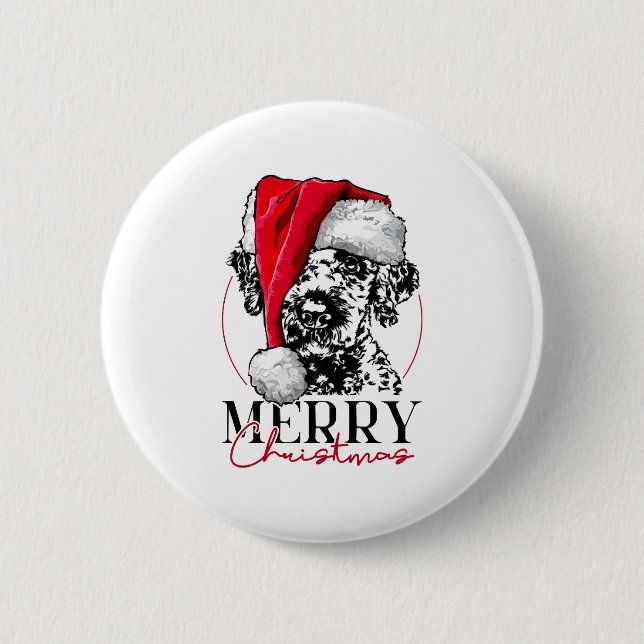 Chapa Redonda De 5 Cm Santa Lagotto Romagnolo Merry (Anverso)
