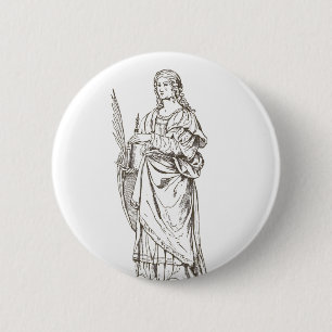 Chapa Redonda De 5 Cm Santa Lucía por Bernardino Luini 