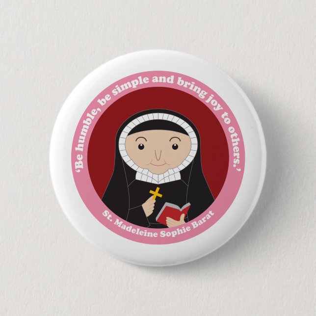 Chapa Redonda De 5 Cm Santa Madeleine Sophie Barat (Anverso)