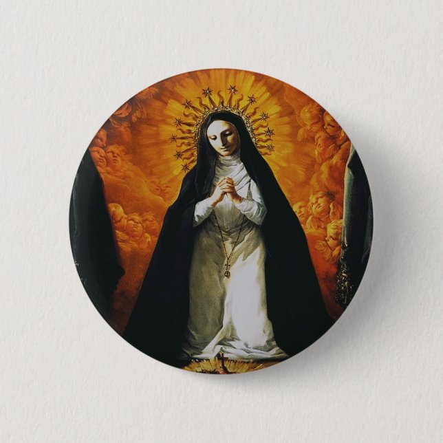 Chapa Redonda De 5 Cm Santa Margaret Mary Alacoque (Anverso)