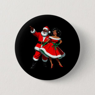 Chapa Redonda De 5 Cm Santa Navidades afroamericanas Kwanzaa Noches Muje