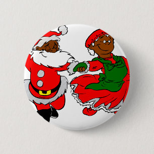 Chapa Redonda De 5 Cm santa negra mrs claus