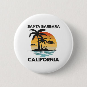 Chapa Redonda De 5 Cm Santa Rra California Playa surf Verano Vacaciones