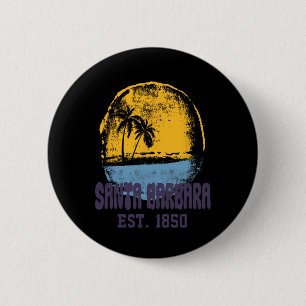 Chapa Redonda De 5 Cm Santa Rra California Surfista Retro Vintage Playa 
