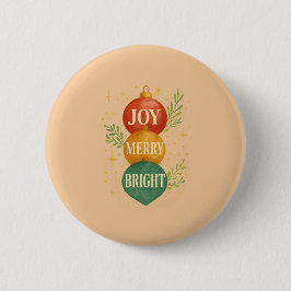 Chapa Redonda De 5 Cm Santa & Snowman Winter Scene – Festive Holiday 