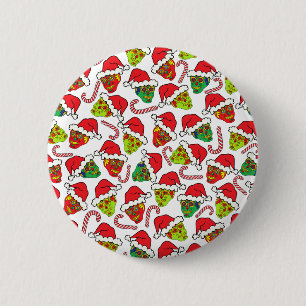 Chapa Redonda De 5 Cm Santa Sugar Skull