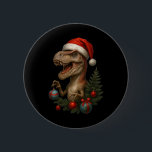 Chapa Redonda De 5 Cm Santa T-rex Navidad Dinosaurio Divertido Fiesta<br><div class="desc">Santa T-rex Navidad Dinosaurio Divertido Fiesta</div>