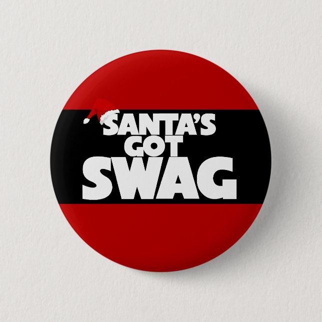 Chapa Redonda De 5 Cm Santa tiene SWAG (Anverso)