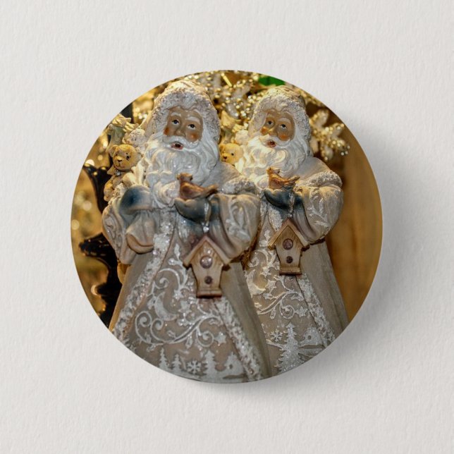 Chapa Redonda De 5 Cm Santa y su gemela. (Anverso)