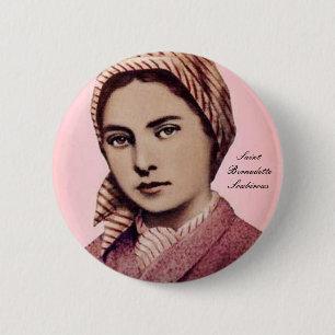 CHAPA REDONDA DE 5 CM SANTO BERNADETTE SOUBIROUS