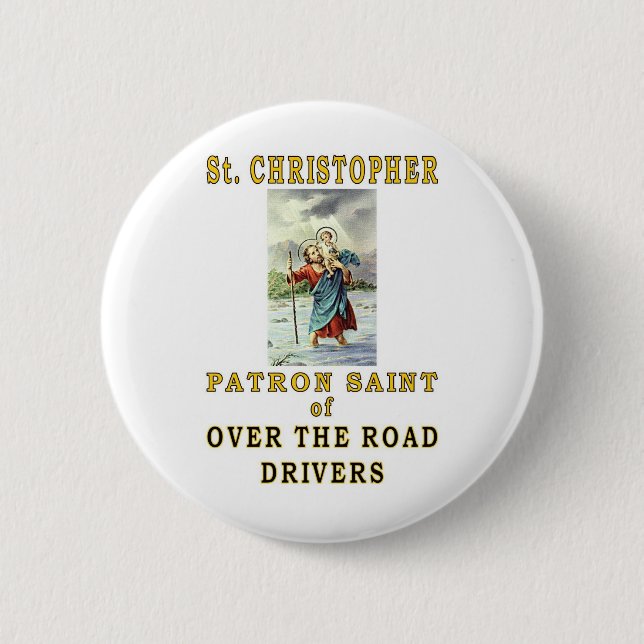 CHAPA REDONDA DE 5 CM SANTO CHRISTOPHER (Anverso)