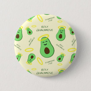 Chapa Redonda De 5 Cm Santo Guacamole lindo aguacate