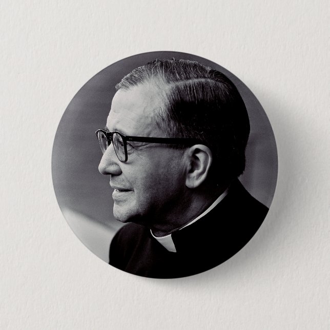 Chapa Redonda De 5 Cm Santo Josemaría Escrivá (Anverso)