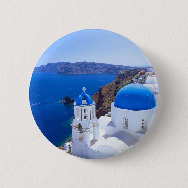 Chapa Redonda De 5 Cm Santorini (Anverso)