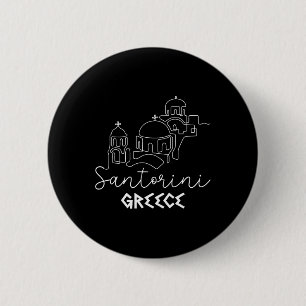 Chapa Redonda De 5 Cm Santorini Grecia Viaja en verano