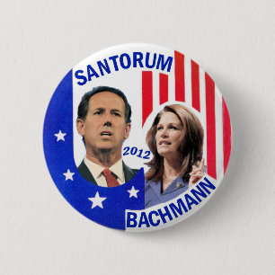 Chapa Redonda De 5 Cm Santorum/Bachmann 2012