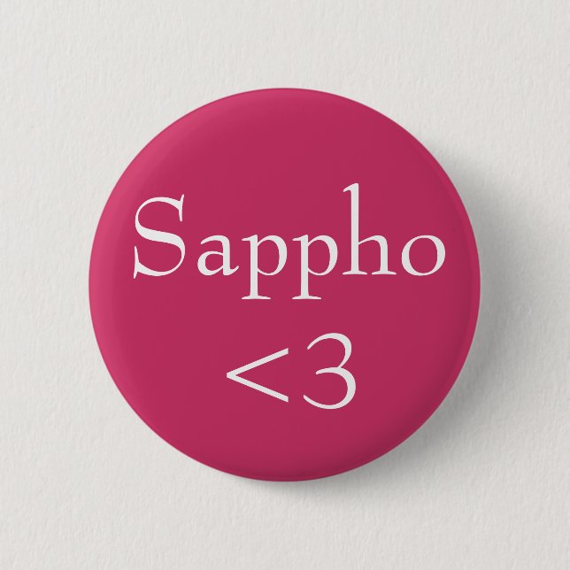 Chapa Redonda De 5 Cm Sappho <3 (Anverso)