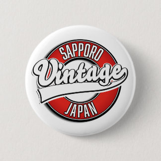 Chapa Redonda De 5 Cm Sapporo japón imán de logotipo de estilo vintage