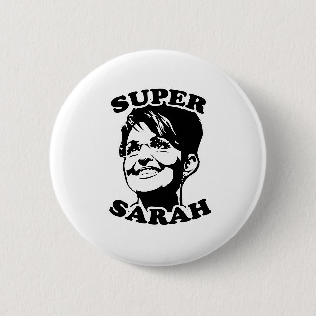 Chapa Redonda De 5 Cm Sarah estupenda (Anverso)