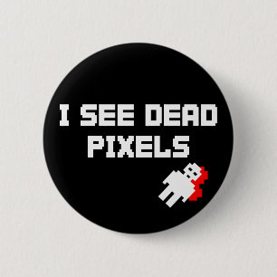 Chapa Redonda De 5 Cm Sarah Marshall Dead Pixels