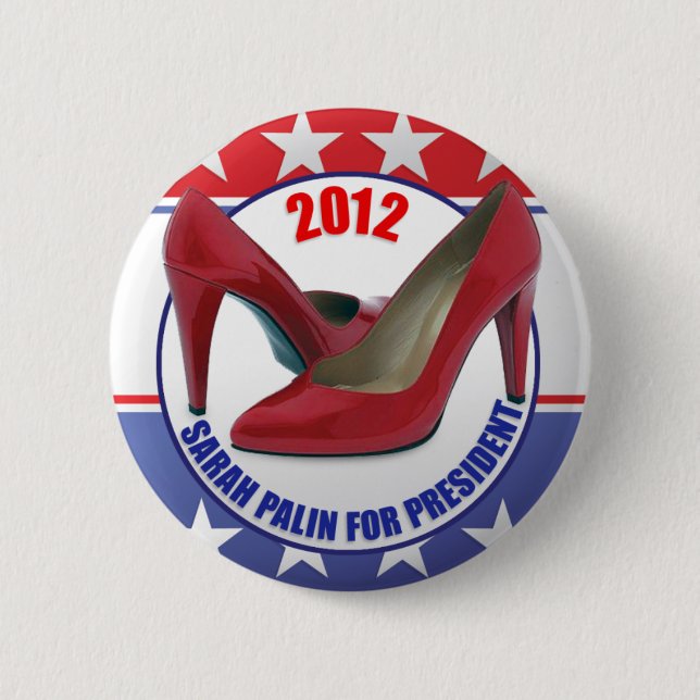 Chapa Redonda De 5 Cm Sarah Palin 2012 (Anverso)