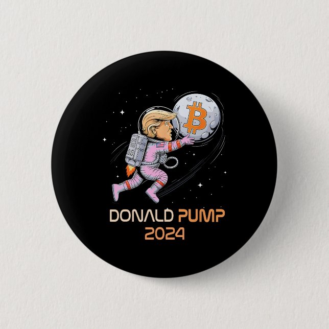 Chapa Redonda De 5 Cm Sarcástica moneda de 2024 de Donald Pump (Anverso)