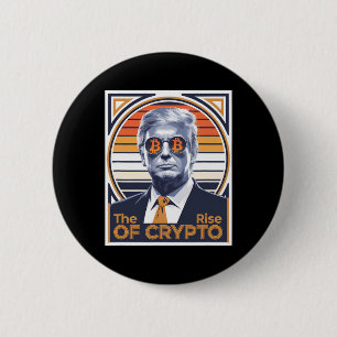 Chapa Redonda De 5 Cm Sarcástico Trump El Auge De La Minera De Cripto Bi