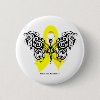 Chapa Redonda De 5 Cm Sarcoma Cáncer Mariposa Tribal