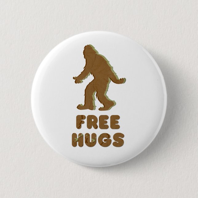 CHAPA REDONDA DE 5 CM SASQUATCH - ABRAZOS LIBRES (Anverso)