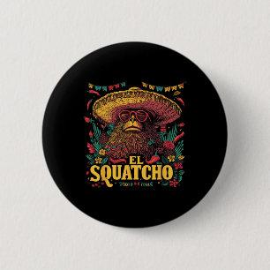 Chapa Redonda De 5 Cm Sasquatch de pie de playa - Cinco De Mayo Sombrero