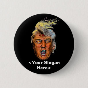 Chapa Redonda De 5 Cm Satán malvado 666 anticrista anti Trump - agrega e