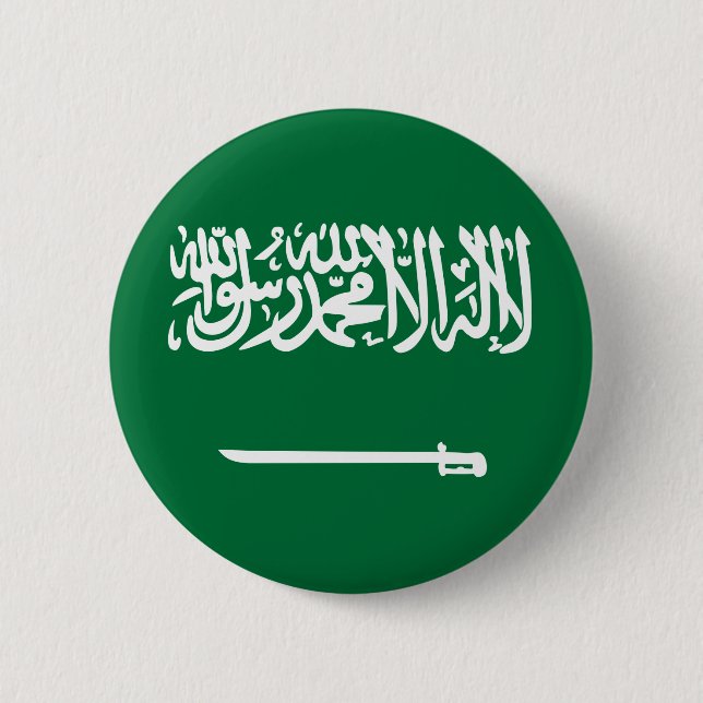 Chapa Redonda De 5 Cm Saudi Arabia Flag (Anverso)
