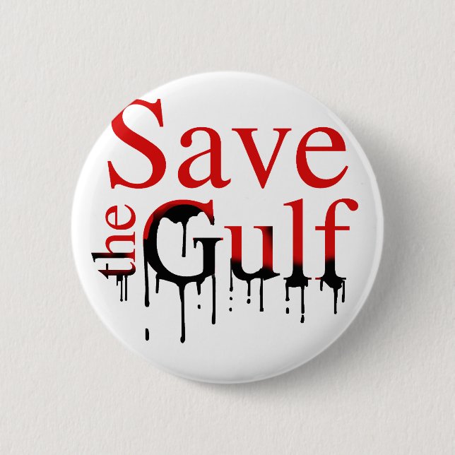 Chapa Redonda De 5 Cm Save the Gulf (Anverso)