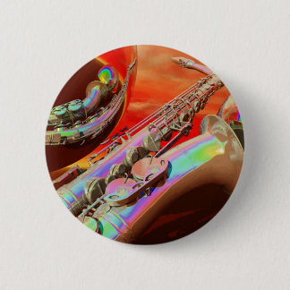 Chapa Redonda De 5 Cm Saxaphone de Lenny