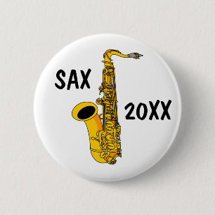 Chapa Redonda De 5 Cm Saxofón