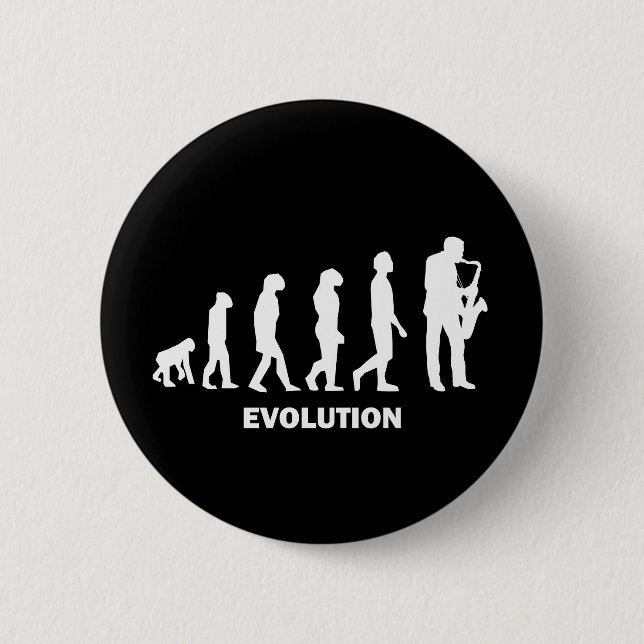 Chapa Redonda De 5 Cm Saxofón (Anverso)