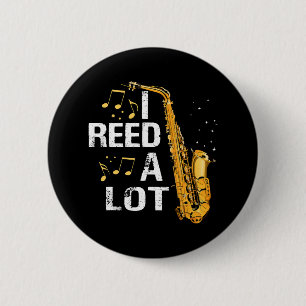 Chapa Redonda De 5 Cm Saxofón divertido