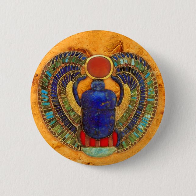 Chapa Redonda De 5 Cm Scarab sagrado del antiguo Egipto (Anverso)