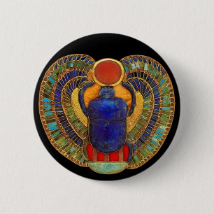 Chapa Redonda De 5 Cm Scarab sagrado del antiguo Egipto