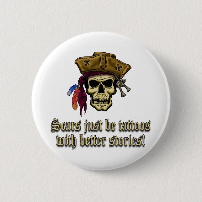 Chapa Redonda De 5 Cm Scars Just be Tattoos (Anverso)