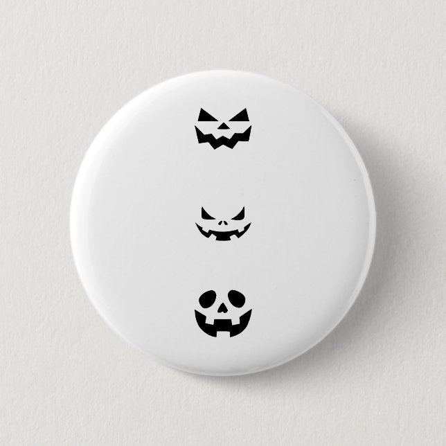 Chapa Redonda De 5 Cm Scary Halloween Faces (Anverso)