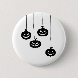 Chapa Redonda De 5 Cm Scary Pumpkin hanging
