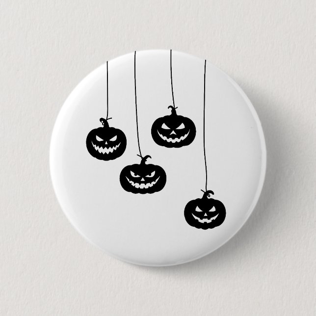 Chapa Redonda De 5 Cm Scary Pumpkin hanging (Anverso)