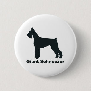 Chapa Redonda De 5 Cm Schnauzer gigante