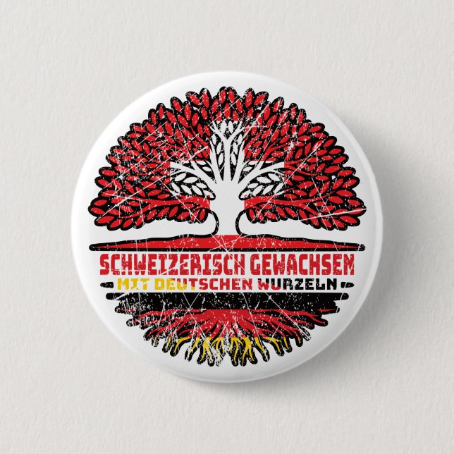 Chapa Redonda De 5 Cm Schweiz Schweizer Deutsch Deutschland Baum Wurzel (Anverso)