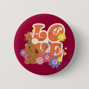 Chapa Redonda De 5 Cm Scooby-Doo "Amor"